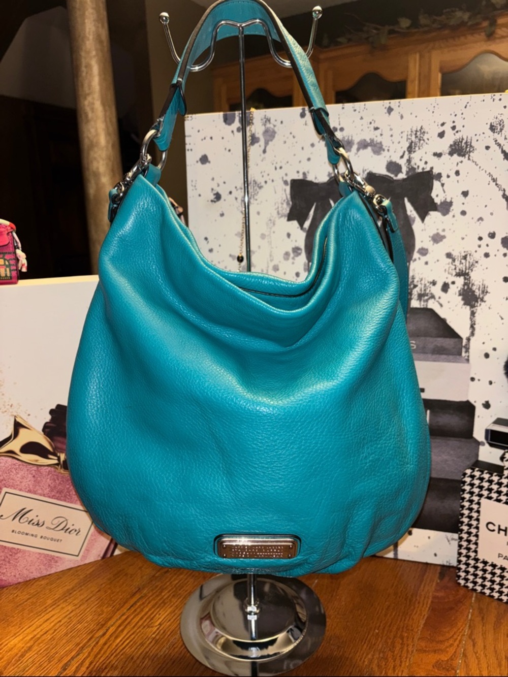 Marc by Marc Jacobs Classic Q Hillier Hobo – Teal Pebbled Leather